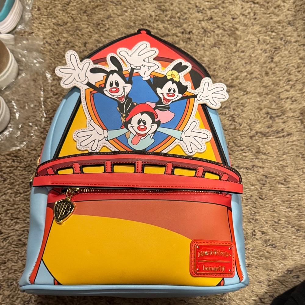 Loungefly Animaniacs Blue and Red Backpack